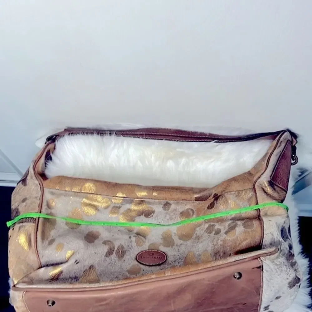 Terrida Tangaroa Venezia Animal Print Leather Travel Duffle Weekend Bag - Picture 10 of 16